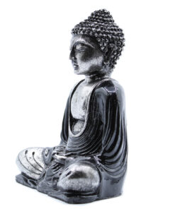 Buddha střední černá a šedá