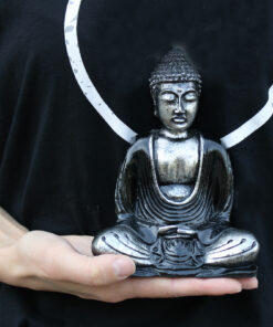 Buddha střední černá a šedá