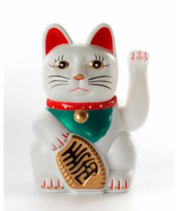 Kočka štěstí Maneki Neko - bílá