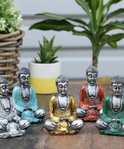 Set stribrnych mini Buddhu